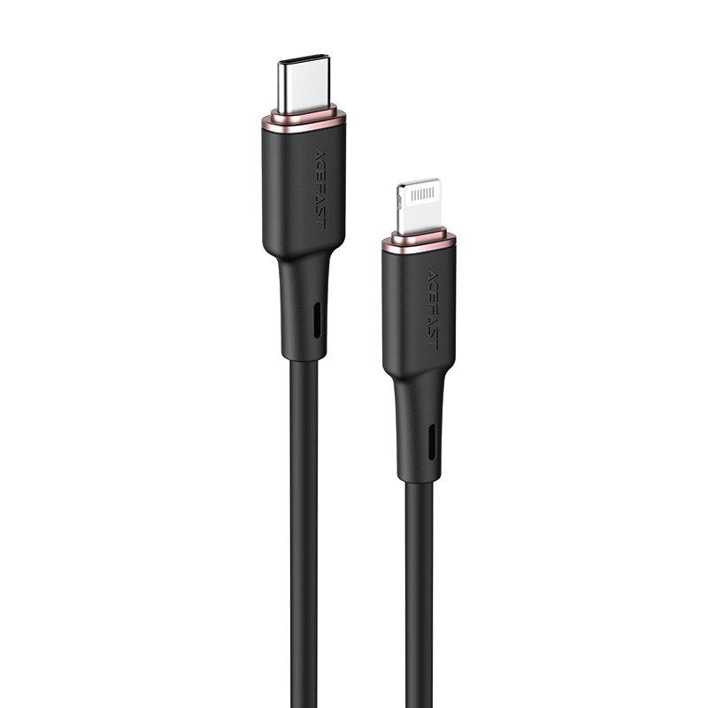 Cable for iPhone MFI USB-C - Lightning 30W 3A 1.2m black