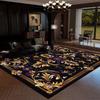 European Style Rug Luxury Decoration Home Large Area Living Room Carpet Golden Striped Rugs Bedroom Bedside Non-slip Soft Mat
