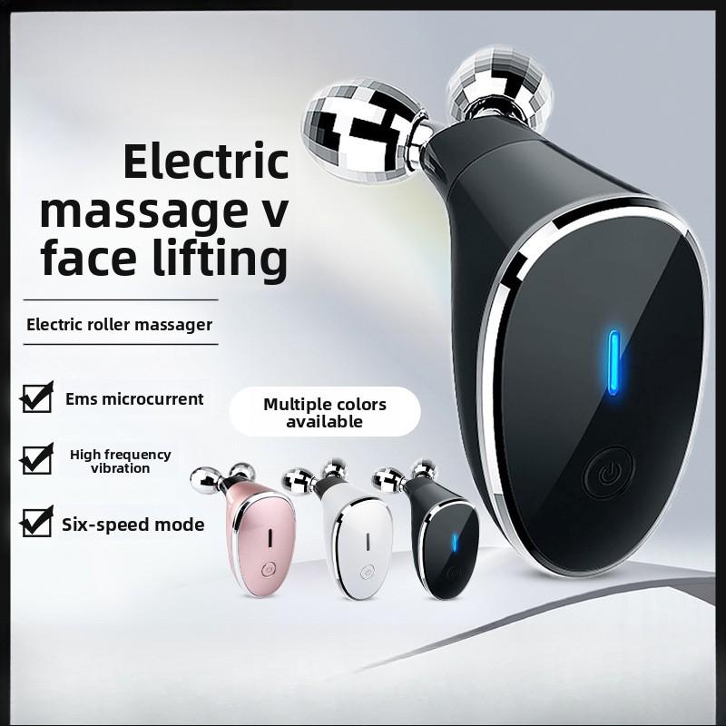 Face Lift Beauty Instrument EMS Micro Current Neck Massager Rolling Beauty Instrument Home Introducer