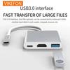 3 IN 1 USB C To HDMI-Compatible Adapter USB 3.1 Hub Type C Charging Converter for Samsung S23 Ultra iPhone 15 Laptop Macbook 4