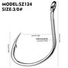 High Quality 20 Pcs Per Box 1# 2/0# 5/0# Corrosion Resistant High Carbon Steel Barbed Offset Jig Single Hooks Snapper