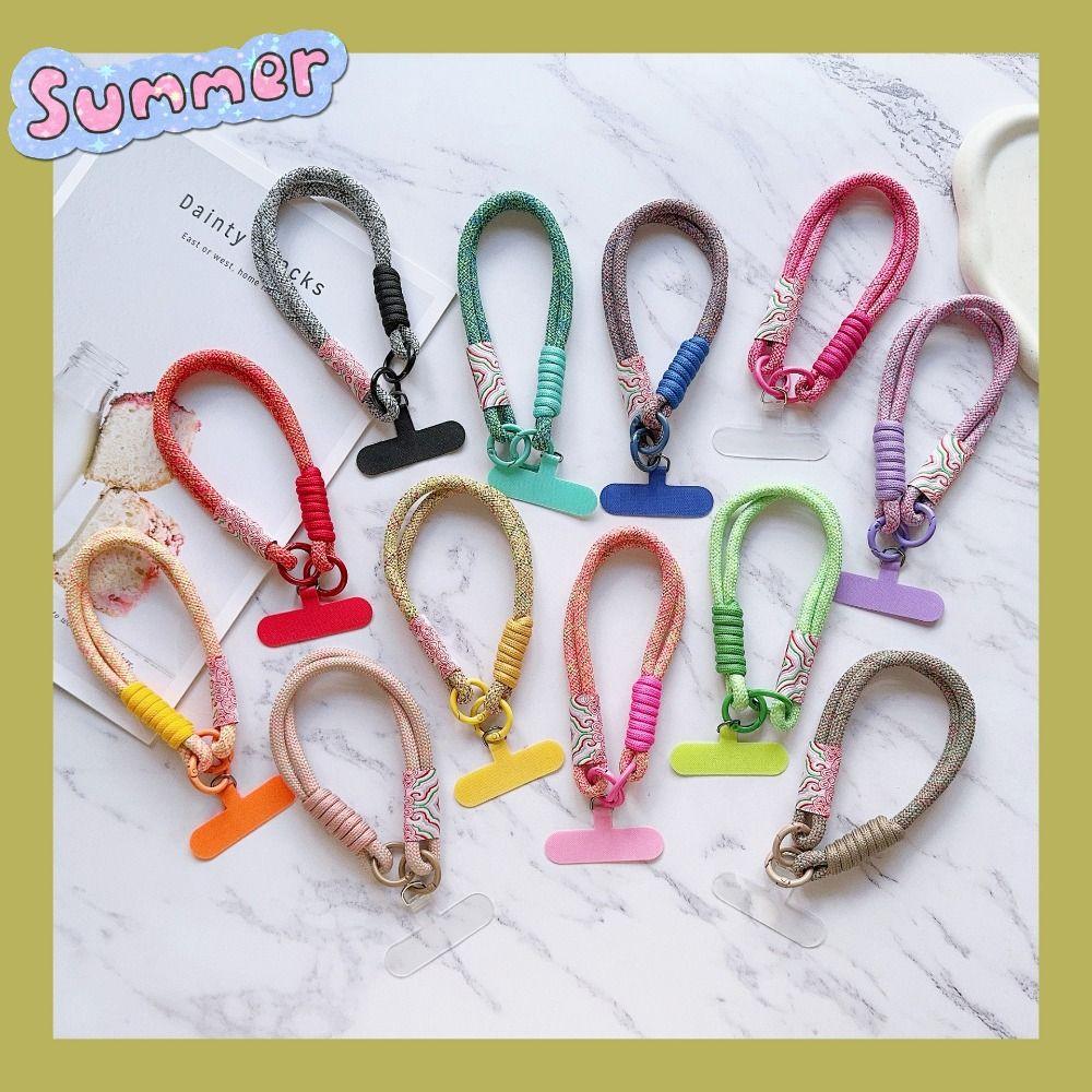 Handwoven Mobile Phone Lanyard Braided Hanging Rope Portable Phone Wrist Straps