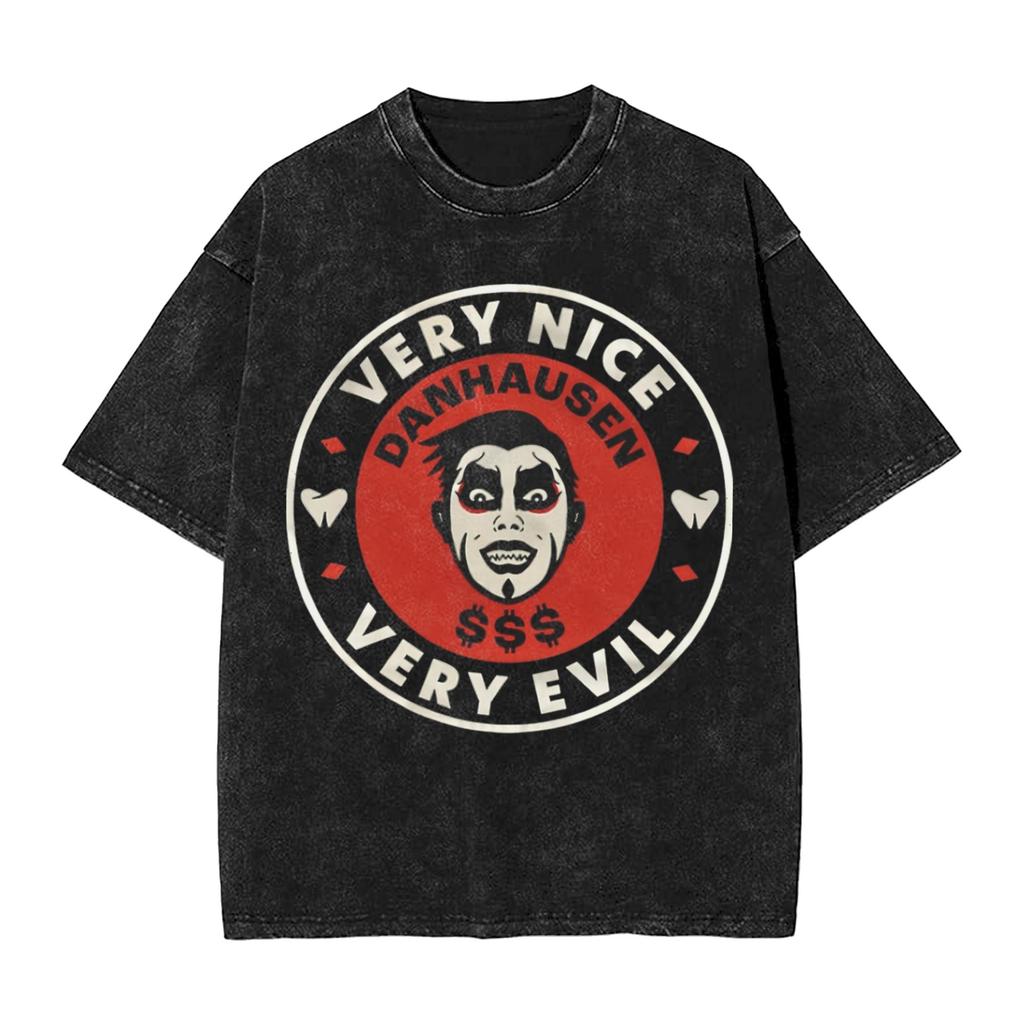 Стильная футболка Danhausen Very Nice Very Evil Хип-хоп Футболки Уличная мода Streetwear С коротким рукавом Летние Топы Футболки Мужские Женские