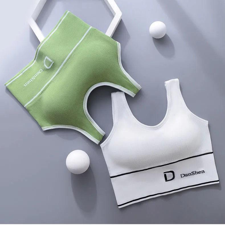 Women Sports Bras Letters Long Underwear Workout Streetwear Tank Tops Girls Y2K Tops Bras Simple Fashion Female Underwear Vest