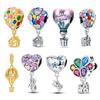 Original Charms Copper Air Balloon Charms Beads Fit 3Mm Original Bracelet Necklace Women Diy Jewelry Gifts