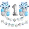 Christmas Snowflake Aluminum Film Balloon Set 32 Inch Digital Flag Children'S Birthday Party Decoration