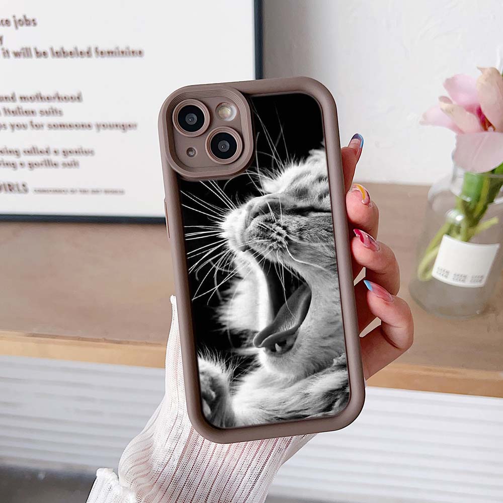 Чехол для телефона с лестницей Sky Eye для iPhone 15 14 13 12 11 Pro Max Samsung A15 A25 A24 A54 Huawei Honor 90 Angel Eye Soft Cover A41 Cool cat Black Design Art