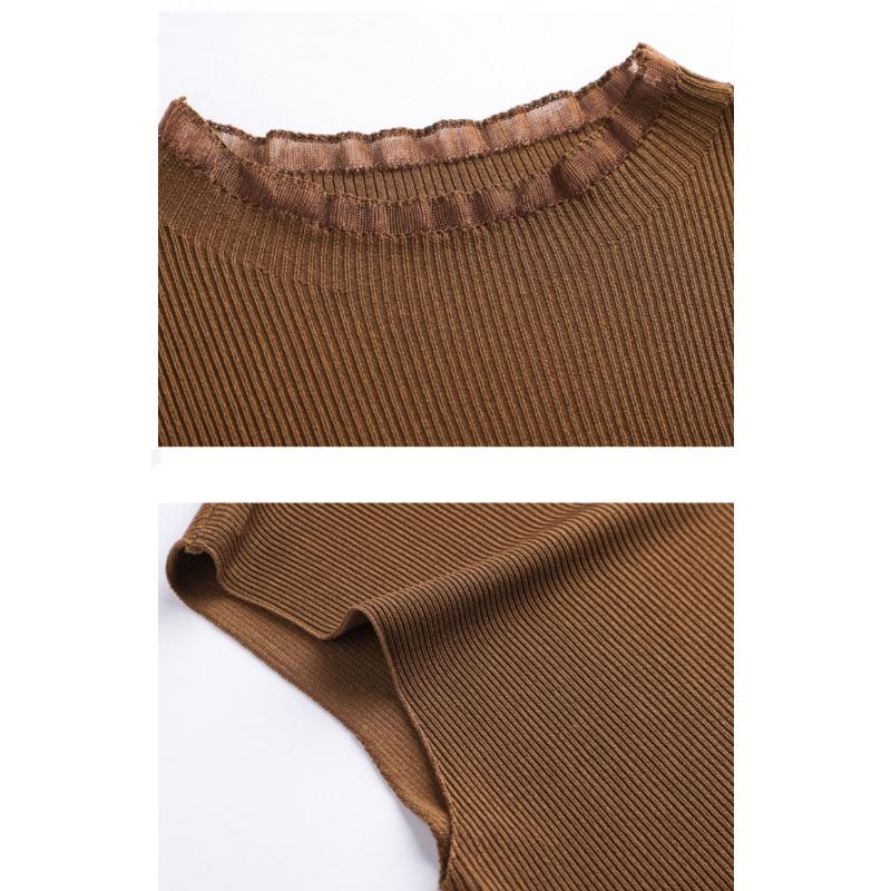 Летний вязаный свитер без рукавов с полуводолазкой, однотонный пуловер, внутренний и внешний топ, повседневный базовый жилет, женская облегающая однотонная одежда 2788