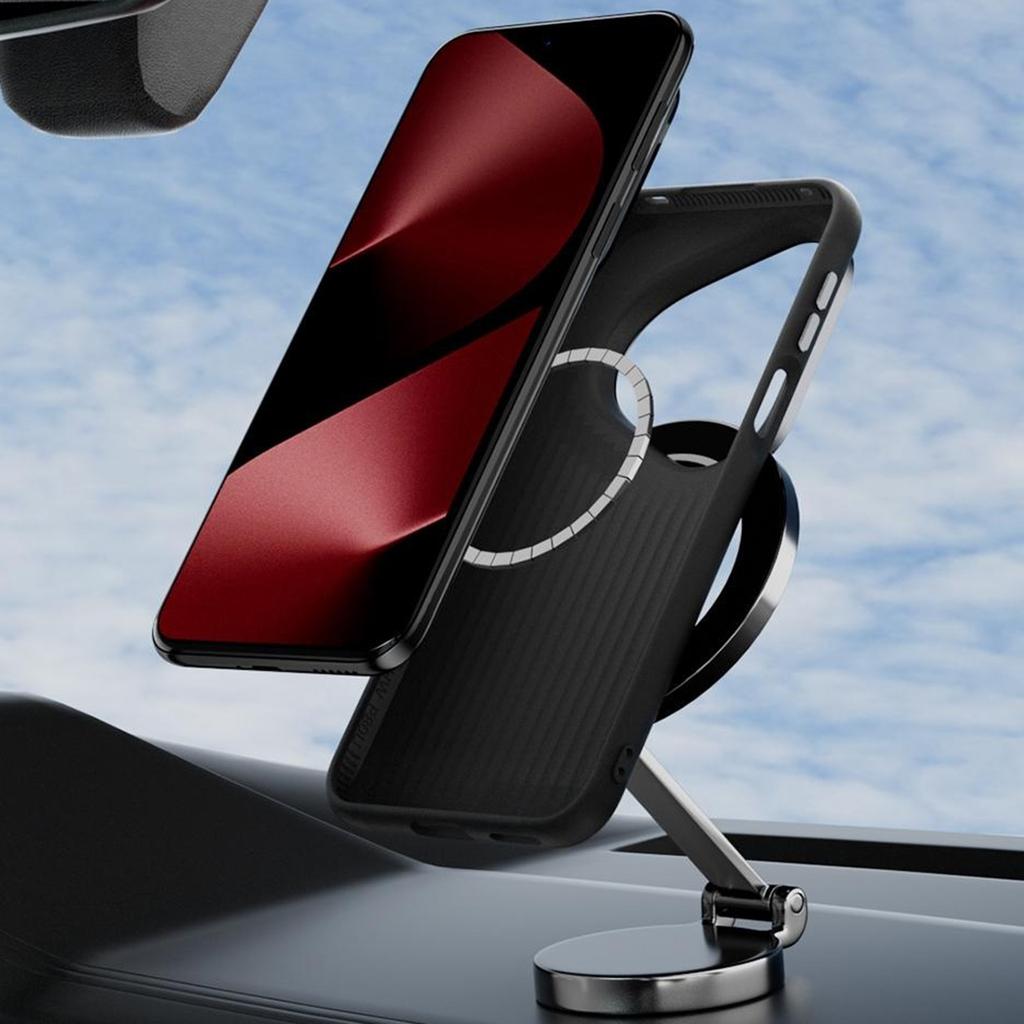 ABEEL Чехол для Huawei Pura 80 PC+TPU+Алюминиевый сплав+ПУ кожа Чехол для телефона Совместимый с MagSafe