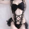 Temptation Lace Maid Role-Play Lingerie Set with No-Removal Skirt 1807