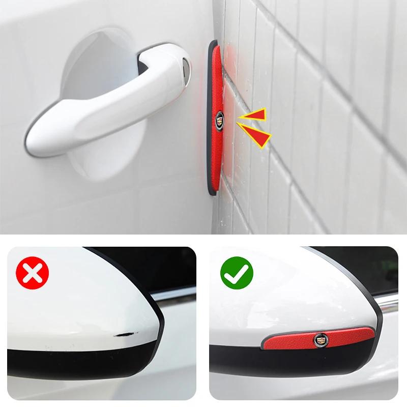 4Pcs Car Door Bumper Rubber Anti-collision Stickers For Cadillac Escalade Deville DTS ATS BLS CT4 CT6 CTS EXT SLR SRX XLR XT4