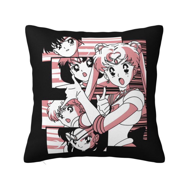 Индивидуальная роскошная наволочка для подушки с мультяшным персонажем Сейлор Мун, мягкая наволочка для декоративной подушки с мультфильмами Луна