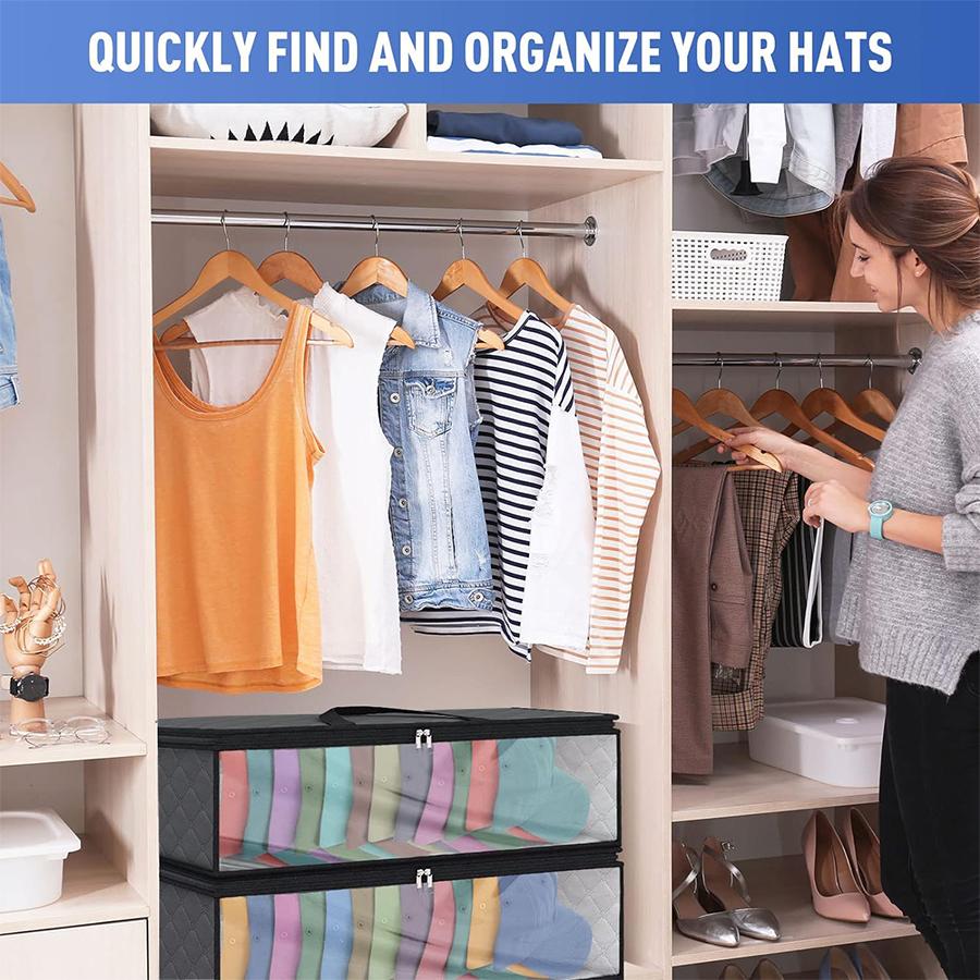1PC Hat Storage for Baseball Caps Organizer, Large Holds Up To 20 Hats Wide Organizer Closet Cap Holder