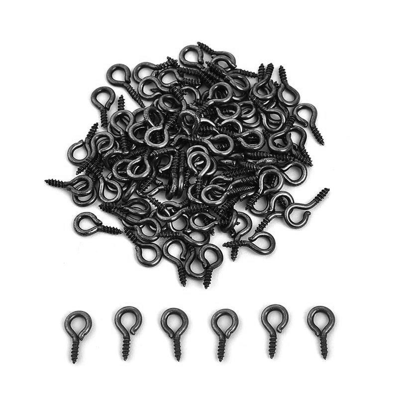 200 шт. маленькие винтовые булавки для глаз, крючки для глазных булавок, люверсы с резьбовыми застежками, крючки для занятий искусством своими руками, мини-металлический колышек для изготовления ювелирных изделий