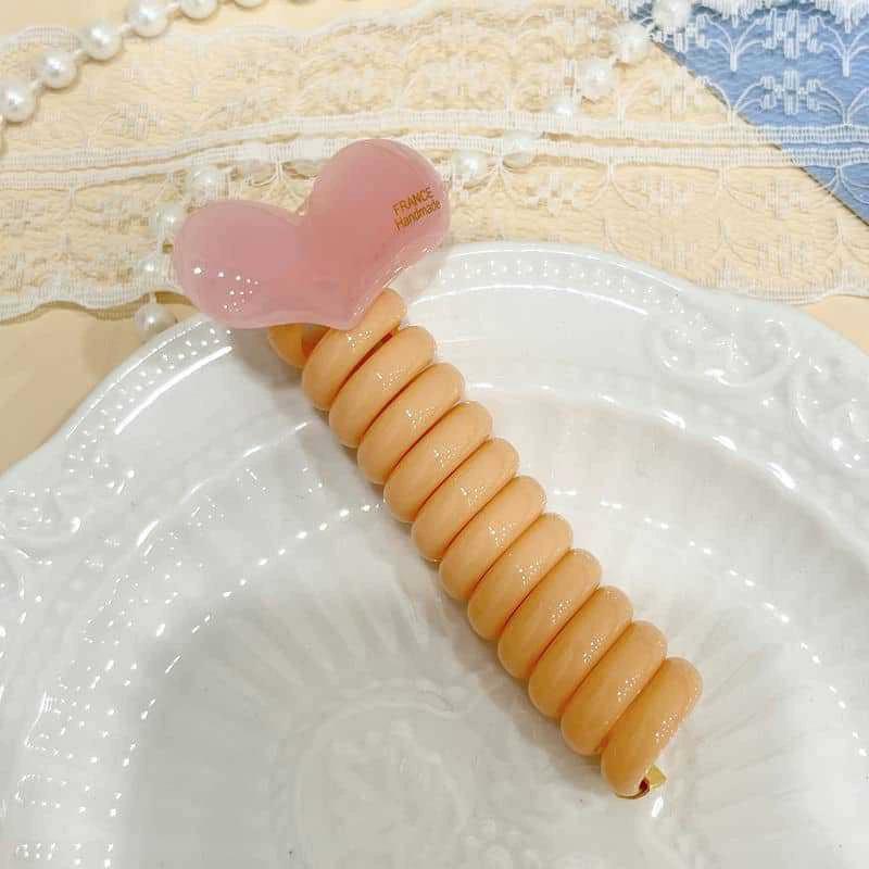 Эластичные резинки для волос для женщин и девочек, однотонные резинки для волос, спиральная катушка, резинка, хвостики, веревка для головы, аксессуары для волос