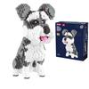 BALODY Block Dog Building Block Animal Mini Block Children DIY Present Assembly Gift (Schnauzer)