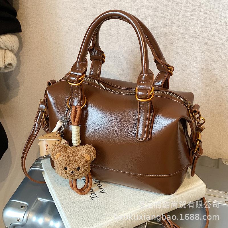 Сумка премиум-класса в стиле ретро, женская, 2025, новая, модная сумка-мессенджер, сумка-ведро, большая вместимость, плечевая сумка-тоут