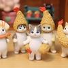 Фигурка кошки Креветка Кот 5-элементный набор Миниатюрная фигурка Интерьерный подарок, популярные игрушки в Корее