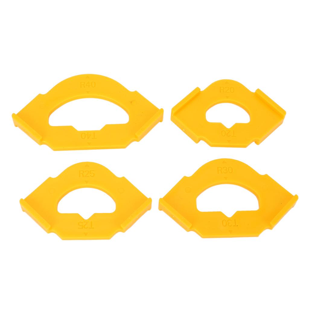 4 шт. Шаблон для фрезерования радиусов, Деревообработка, Фрезерование, Правый скос, Закругленные углы, Фреза R20T20