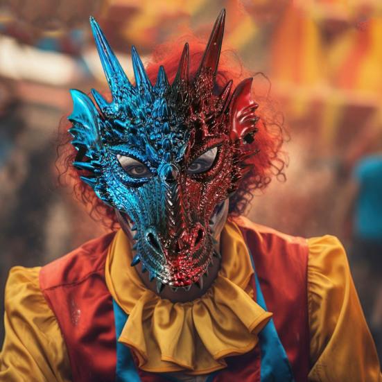 3D костюм дракона для выступлений, крутой сценический головной убор для вечеринки, косплей, красочный головной убор дракона, чехол для вечеринки