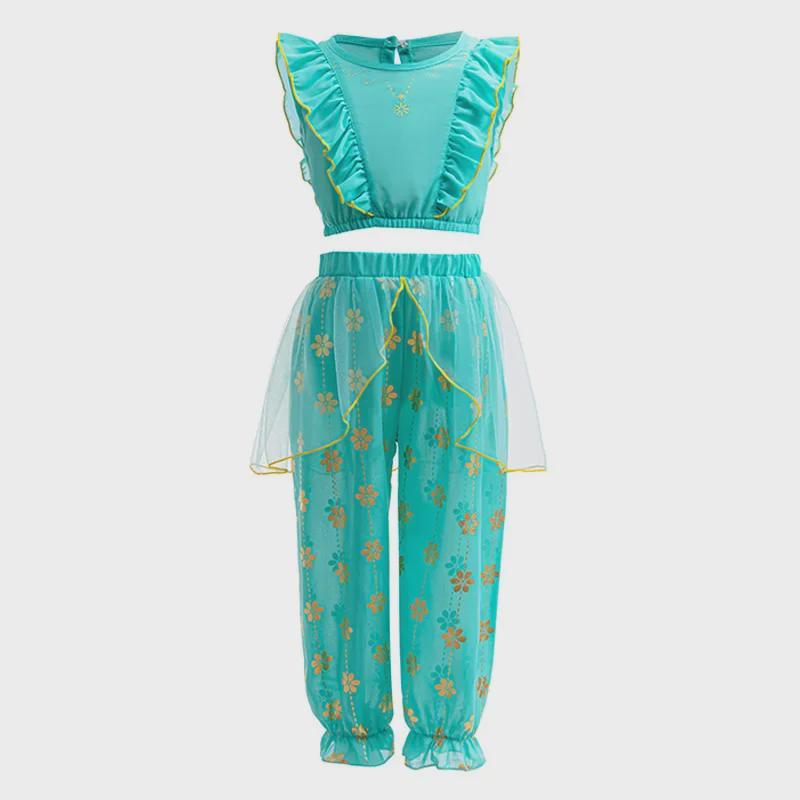 Платье принцессы Эльзы с градиентом 2025 года - пышная газовая юбка с рукавами-фонариками для девочек