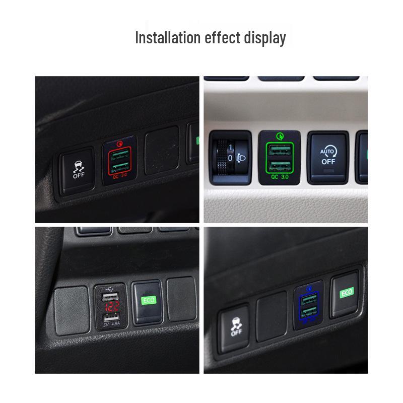 Двойное USB-автомобильное зарядное устройство Yi Xiao с определением напряжения для Nissan