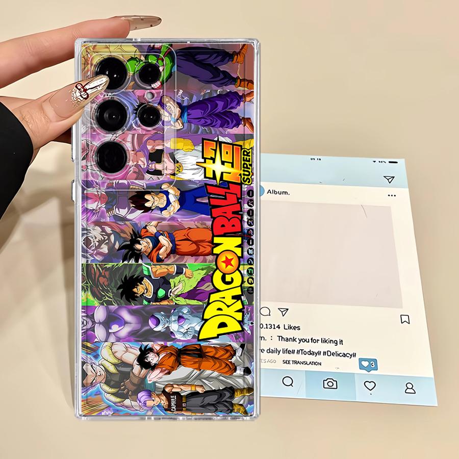 Чехол-бампер с рисунком из аниме Dragon Ball для Samsung Galaxy S22 FE Note 20 Ultra 10 S21 S24 S25 Edge S20 Plus S23 Ultra S26