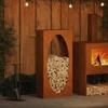 VidaXL Wood Rack 50x23x100 Cm Weatherproof Steel, Firewood Holder, Log Holder, Holder 864186