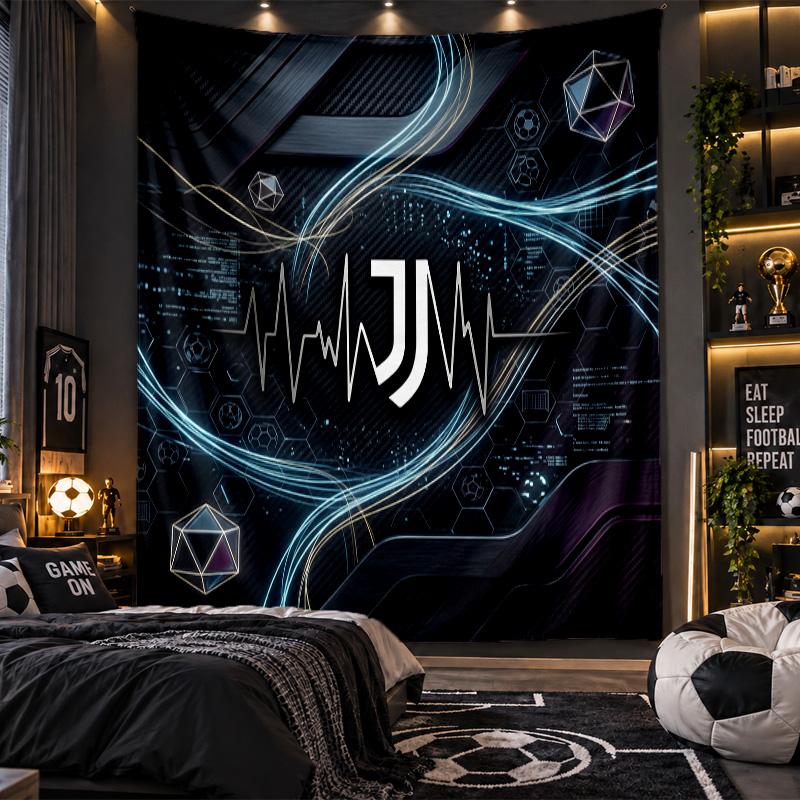 Wall Hanging Tapestry Juventus FC Print Cloth for Living Room Bedroom Home Decor