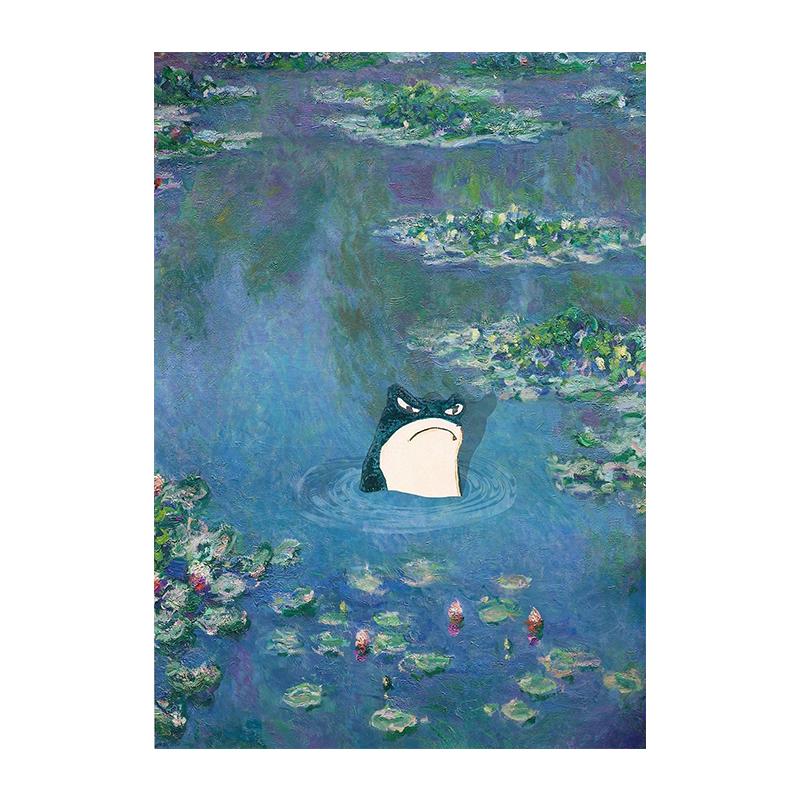 Винтажный японский Мацумото Ходжи лягушка настенный холст с принтом художественный постер милая зеленая жаба картина для гостиной домашний декор Cuadros