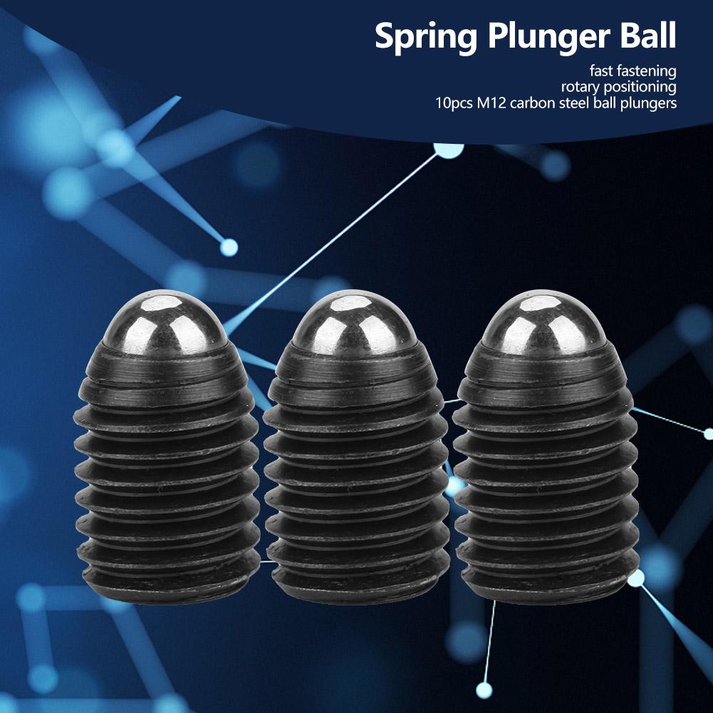 10 шт. М12 резьба шестигранный гнездо углеродистая сталь шарик пружинный плунжер комплект (М12*16)