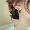 Simple Pure Color Enamel Oil Drop Earrings Korean Style Earrings Women Jewelry Hoop Ear Buckle