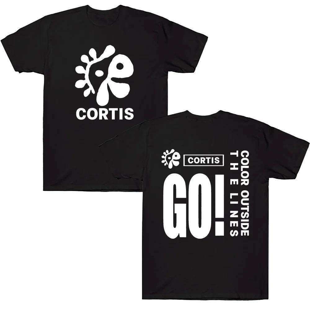 Cortis Новый бойз-бэнд _GO_ Футболка с принтом персонажа Мерч Футболки Мода Женщины Мужчины Круглый вырез Короткий рукав Хлопок Повседневная футболка