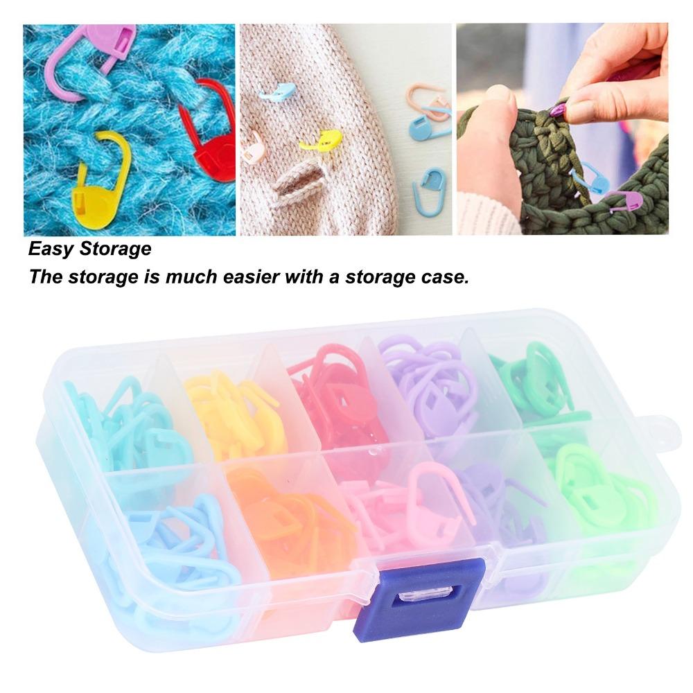 300pcs Assorted Color Knitting Stitch Markers Plastic Stitch Counter Clips For Crochet