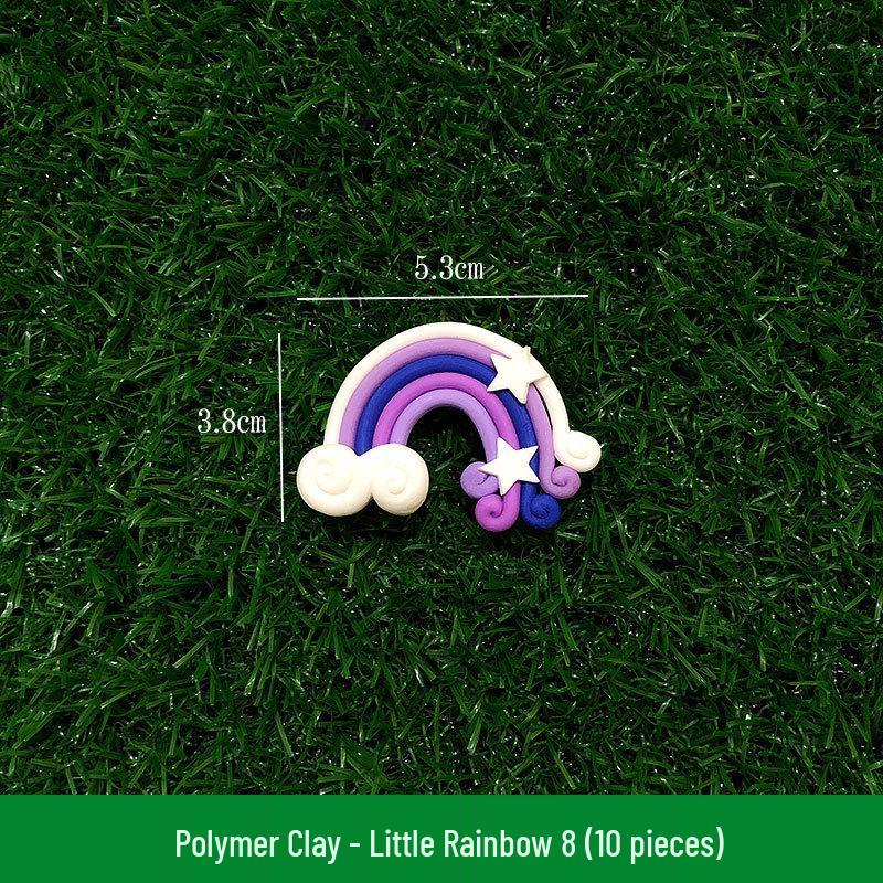 Топперы для торта "Радужное Облако и Звезда" - Мягкая глина конфетных цветов, украшения для DIY-декора сцены выпечки