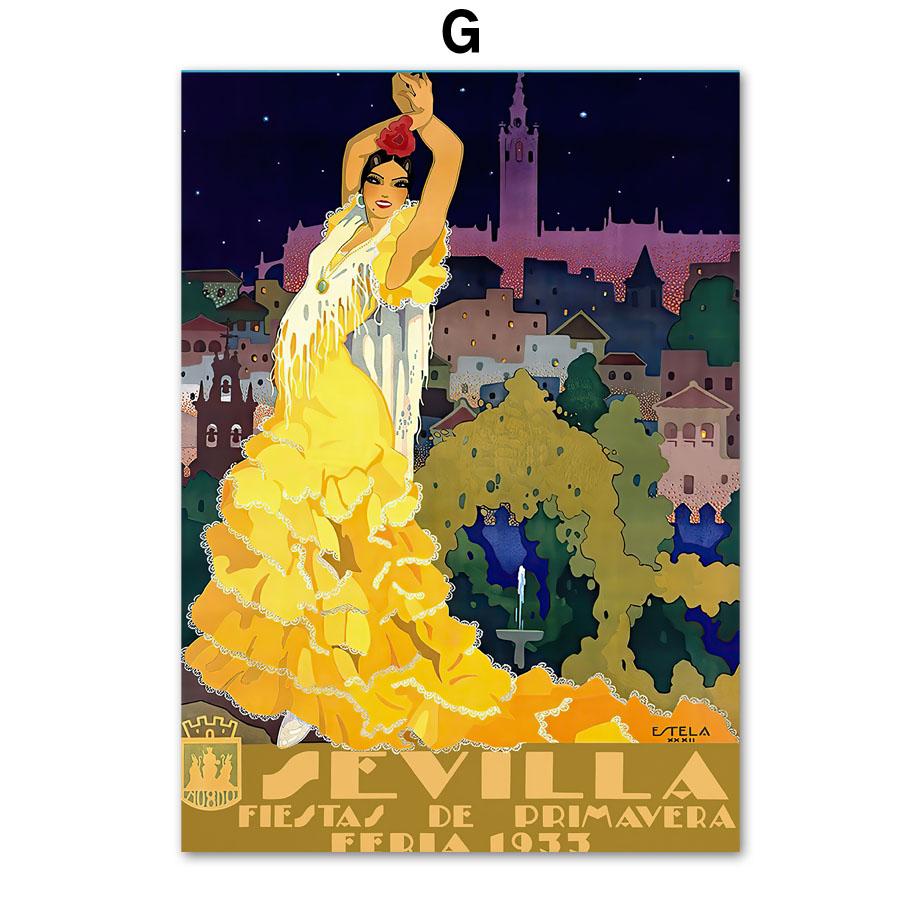 Севилья Сьюдад-де-Грасиас Unicas Испания Винтаж путешествия стены книги по искусству печати холст картины скандинавский плакат Декор фотографии Гостиная