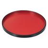 Round Serving Tray Red Lacquerware Made In Japan J-kitchens (Obon) - 30cm, Top, Black, Non-Slip, (ABS Resin),