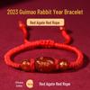 2024 Year of the Dragon Red Agate Zodiac Guardian Bracelet for Women - Red Rope Design