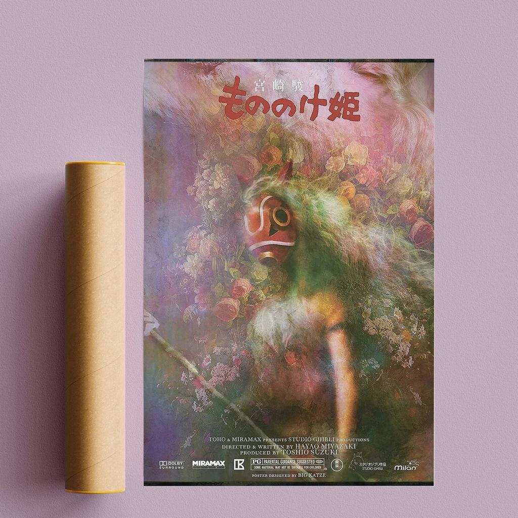 Поп-аниме-фигурка Хаяо Миядзаки/Patlabor/Тоторо, постер в стиле манга, эстетическое настенное искусство, домашний декор для детей в стиле каваи, винтажный принт на холсте