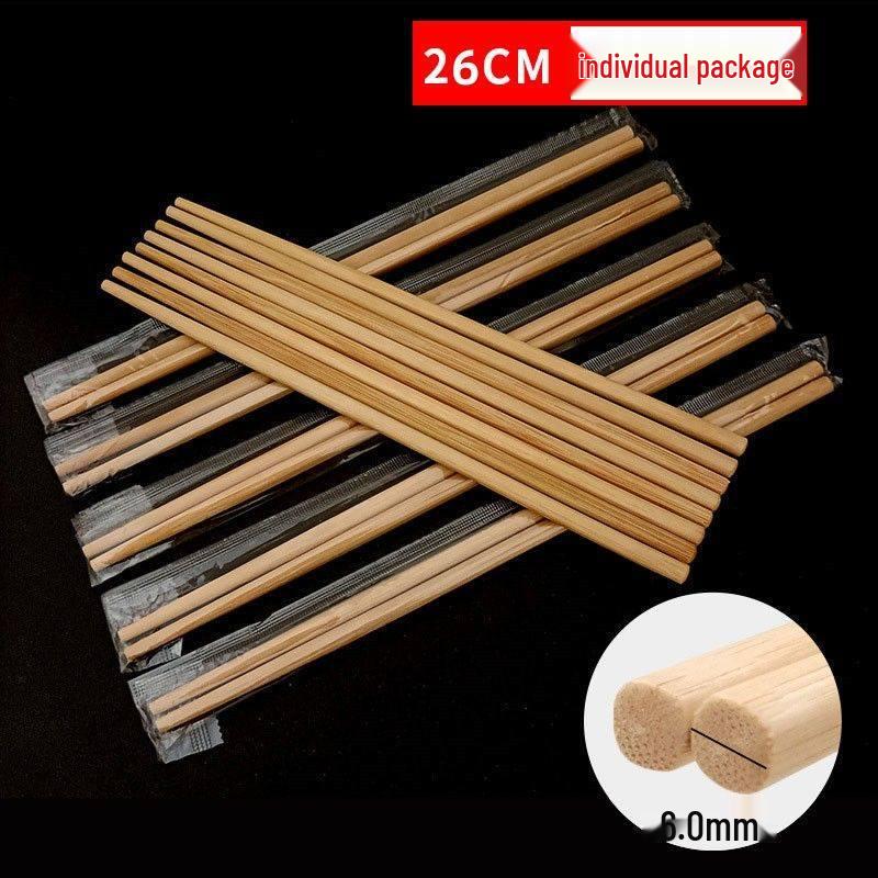 Convenient Hygienic Individually Packaged Bamboo Chopsticks for Takeaway & Fast Food Use