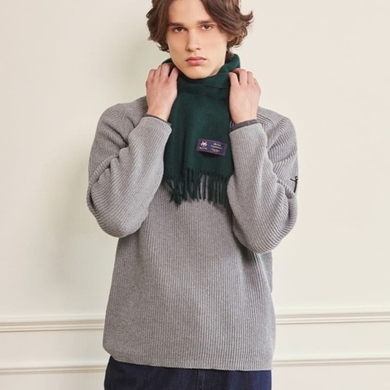 ABRAHAM MOON Шарф из мериносовой шерсти 25 см - Королевский зеленый