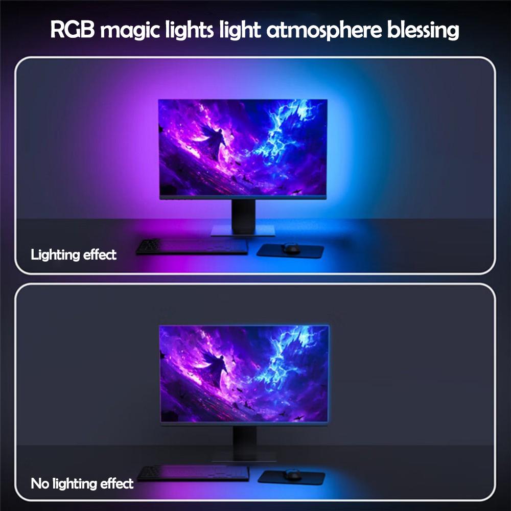 RGB Игровая окружающая синхронизация Светодиодная лента Подсветка дисплея монитора компьютера DIY Свет для захвата цвета Умный декор для игровой комнаты