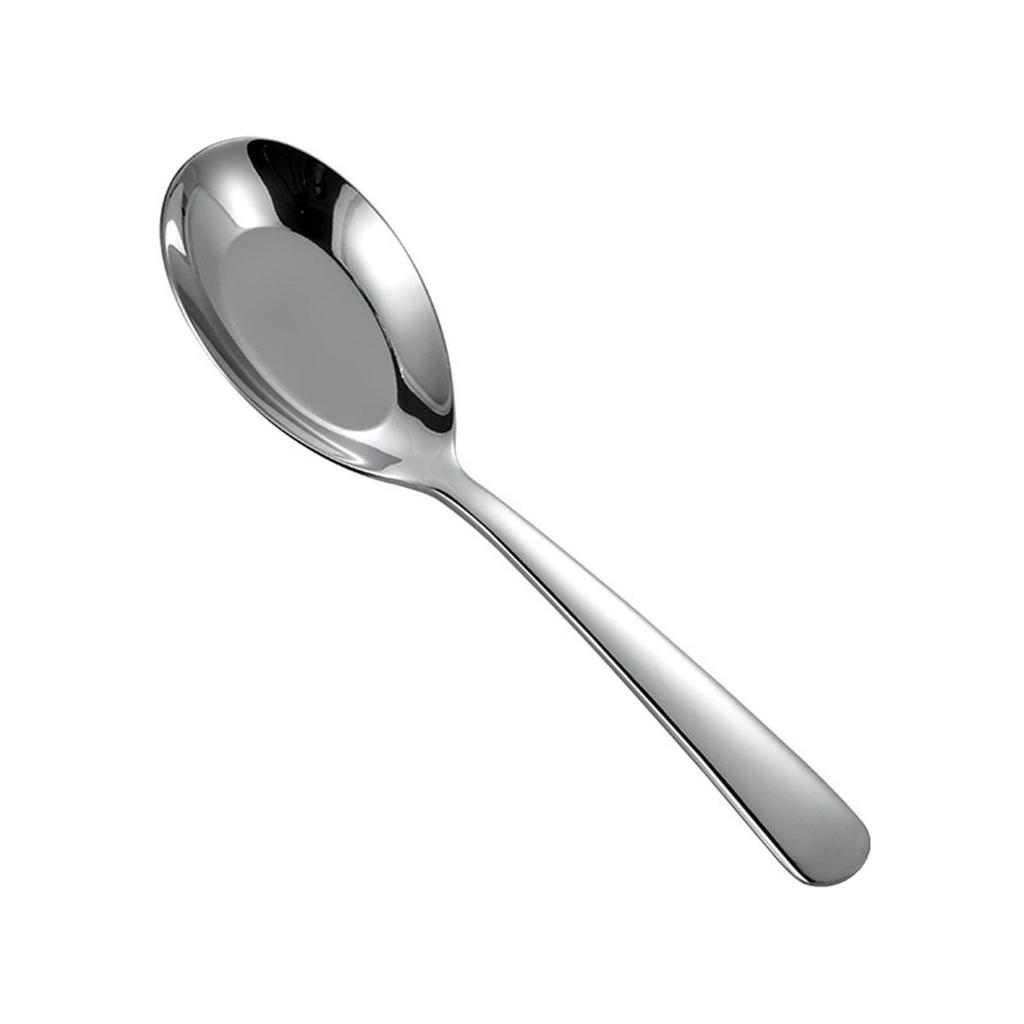 Home Cooking Stainless Steel Kitchen Soup Spoon Flatware Dinner Scoop Tableware
