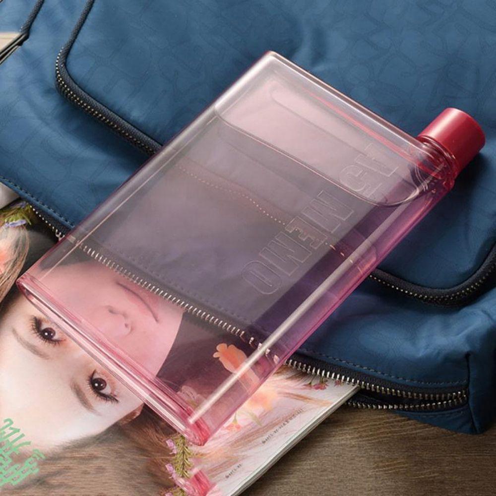 Художественный пластиковый креативный прозрачный A5/A6 плоская бутылка для напитков Бутылка для воды Чайник для напитков Посуда для напитков