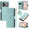 For iPhone 17 Pro Case Wallet Rhombus Grid PU Leather Phone Cover