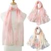 Sun-Resistant Silk Scarf Breathable Long Wraps Fashion Beach Shawl For Women