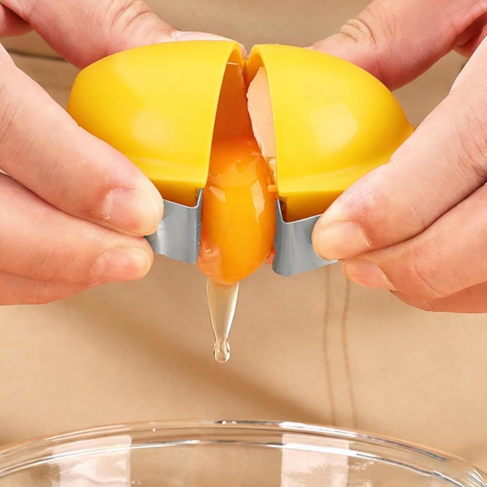 3 Pack Non-Slip Design Egg Shell Opener Pink, Yellow, Orange Egg Peeler Cube Restaurant