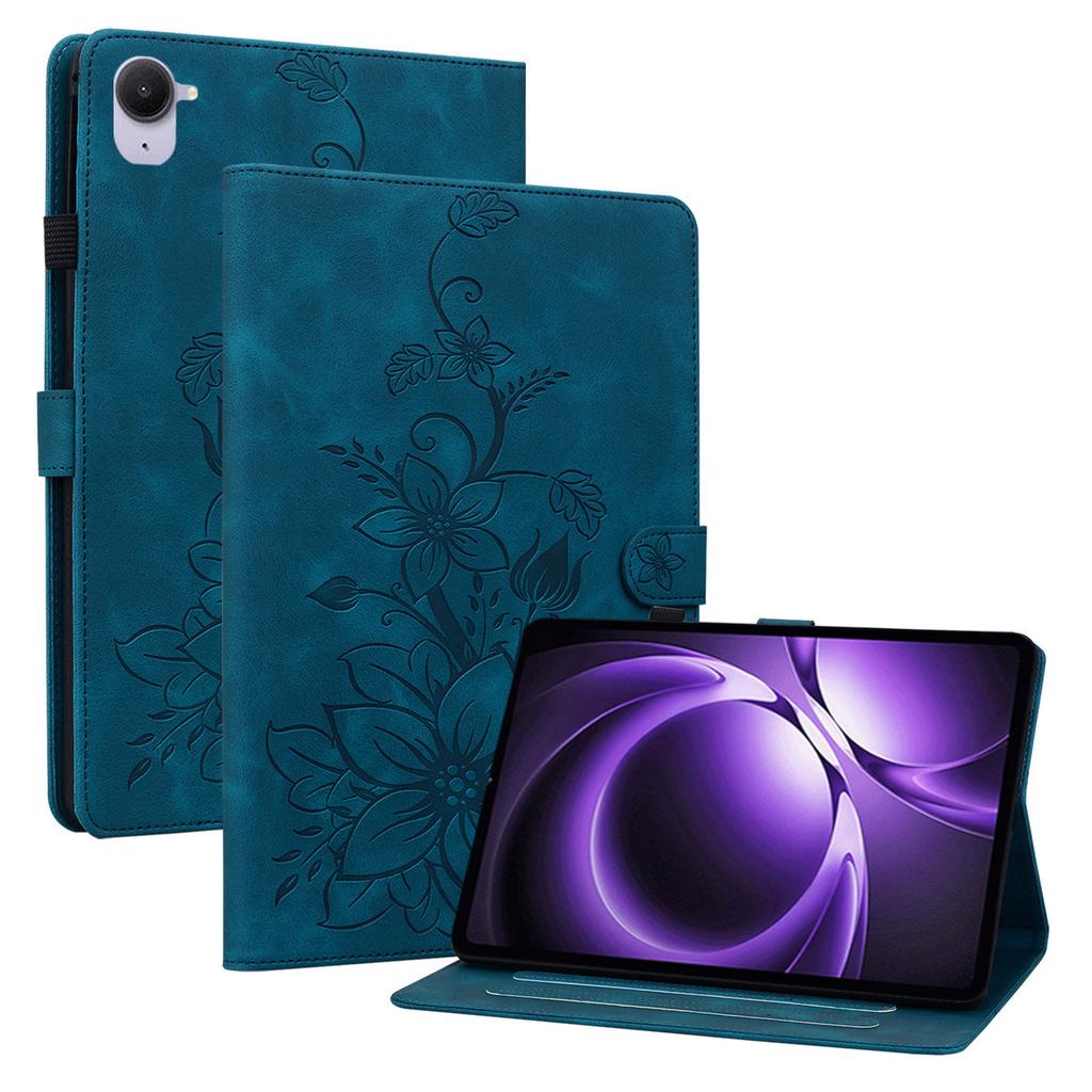 Для Xiaomi Redmi K Pad Чехол Оттиск Лилии Отделения для Карт Кожаный Чехол для Планшета