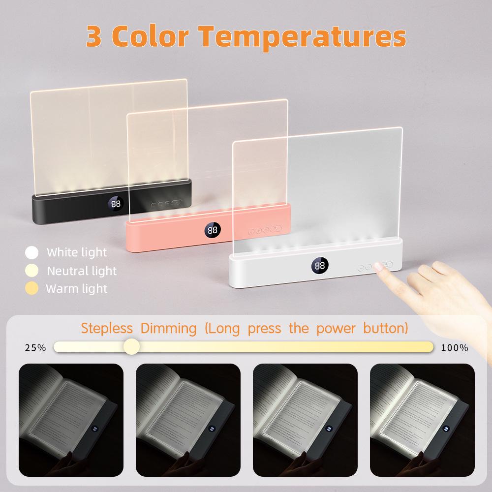 Cross-Border LED Stepless Dimming Clip-On Reading Lamp: Eye-Friendly Bedside & Study Light