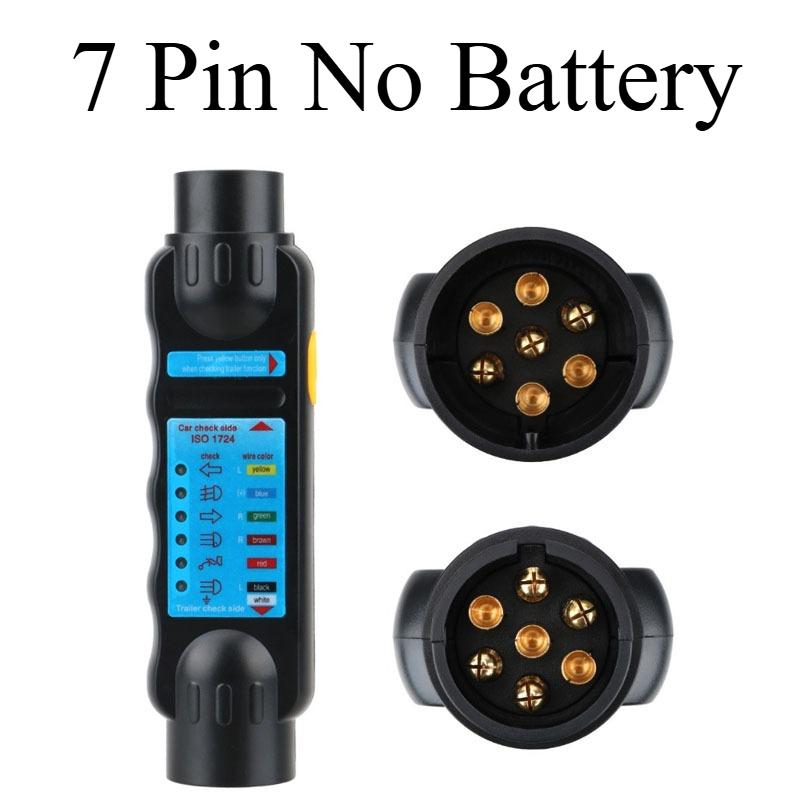 Тестер прицепа 12 В 7 13-контактный адаптер Диагностические инструменты Проверка проводки Тест-индикатор Вилка Розетка Автомобиль Грузовик Караван Аксессуары Универсальный